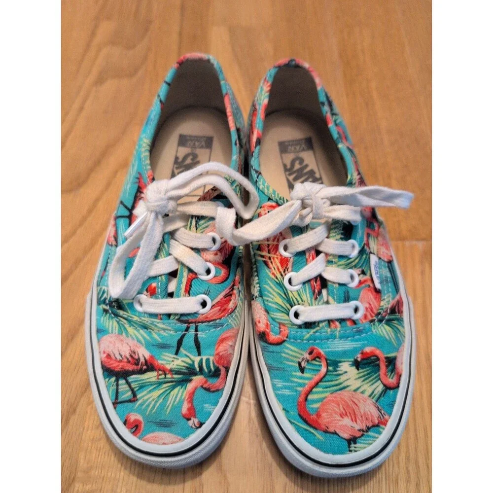 Vans Van Doren Off the Wall Pink Flamingo Hawaiian Aloha Sneakers Shoes M5 W6.5